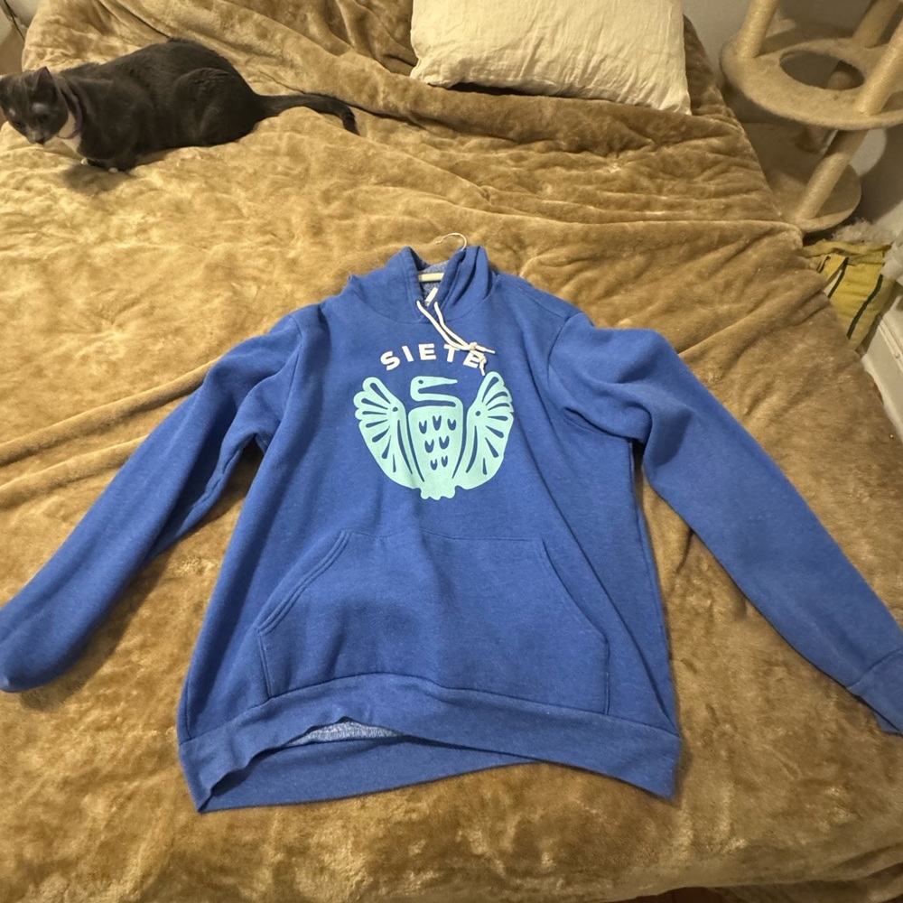 Siete foods Bella Canvas Blue Hooded Pullover